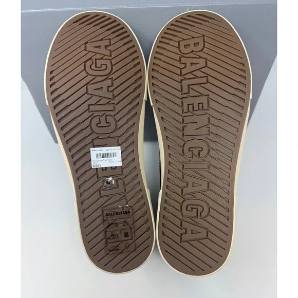 Balenciaga Paris High Top Sneaker Black Leather Size 7 US 40 EU - Picture 4 of 7